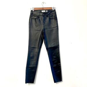A Loves A Black Faux Leather Pants Size 25